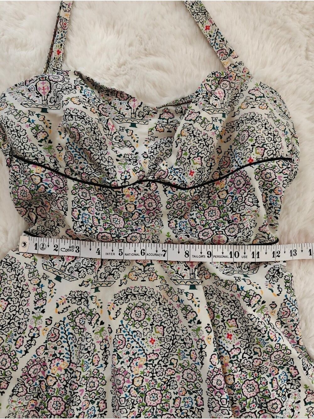 Anthropologie Girls from Savoy Halter Dress Ruffle Multi Color Print Size 2 - Picture 12 of 15